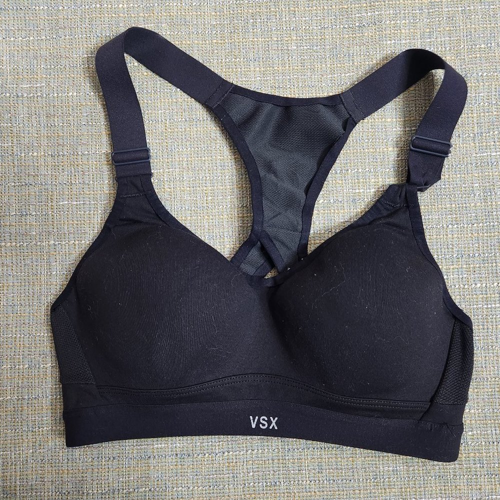VSX Sport Womens 32B Black Sports Bra Victoria's Secret Padded
